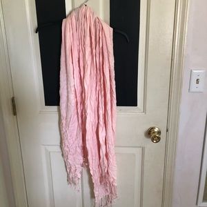Long, soft pink scarf. Worn ONCE